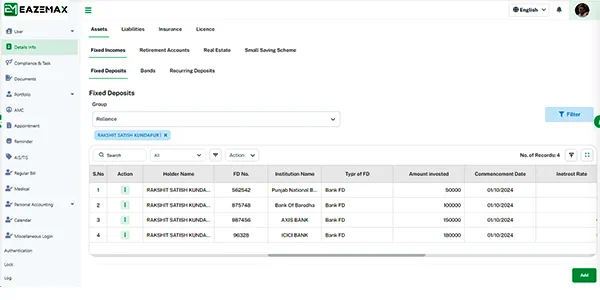 EazeMax Assets & Liabilities